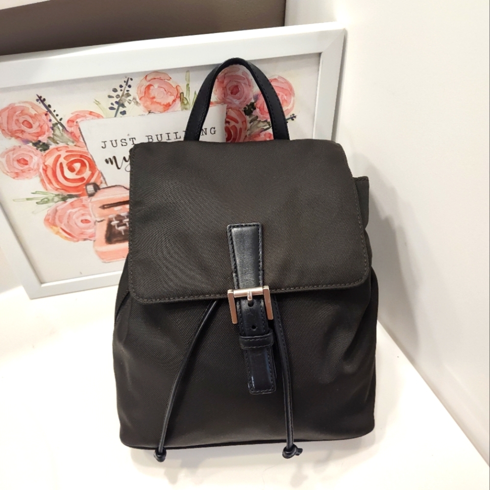 🖤Vintage Y2K Coach D3J-7441 Nylon & Leather Trim Adjustable Backpack 🖤